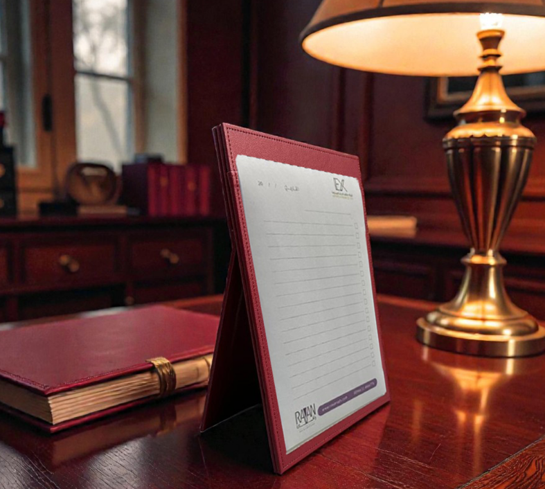 Royal Executive Leather Desk Organizer Set (10-Piece) – Burgundy / Maroon & Gold - Image 11
