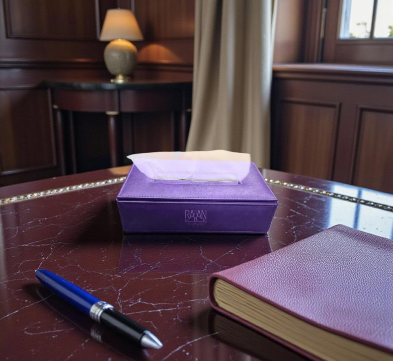 Modern Executive Leather Desk Organizer Set (13-Piece) – Royal Purple - Image 3