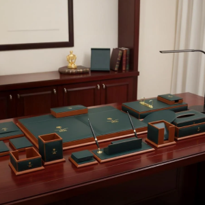 Royal Executive Leather Desk Set