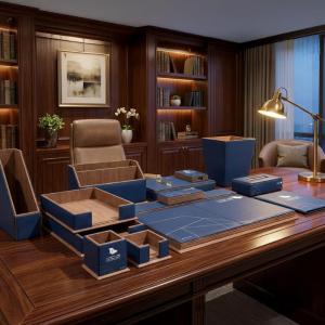 Royal Executive Leather Desk Set